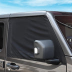 Front Window Sun Shade Covers Elasticized Breathable Mesh Car Side Window Screens Net UV Protection Sunshade for Jeep Wrangler TJ JK JL & Gladiator JT 1997-2024,2PCS