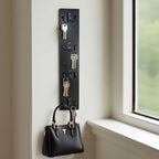 Yohsnor Vertical Key Holder Wall Mount - Stylish Home Decor for Entryway, Space-Saving Hook Rack & Organizer for Keys, Wallet