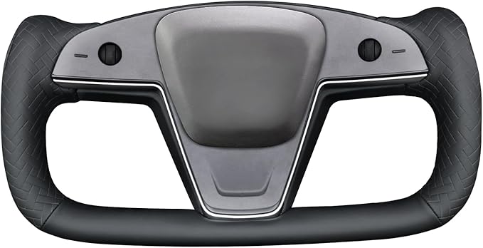 MEWANT Hand Stitched Tesla Model S Yoke Steering Wheel Cover Wrap for Tesla Model S 2021-2023 / Model X 2021-2023 Tesla Yoke Steering Wheel Accessories