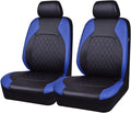Universal Deluxe Pu Luxury Vinyl Faux Leather Car Seat Covers Two Front 6 Pieces Airbag Compatible Fit for Cars SUV Vehicles 