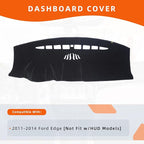 KEYOOG Dashboard Cover Dash Mat Fit for Fo-rd Edge 2014-2011 (for Left Hand Drive),Car Dash Board Mat Anti-Glare Carpet,Non-S
