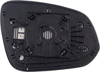 TRQ Driver Side Heated Mirror Glass with Backing Plate Compatible with 2013-2015 Toyota RAV4 TO1324126