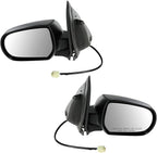 TRQ 2 Piece Driver and Passenger Side Mirror Assembly Set Electric Adjustment Non-Heated No Memory Textured Compatible with 2