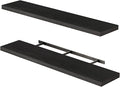 Fixwal Floating Shelves for Wall, 47" Long Heavy Duty Wall Mounted Rustic Wood Shelves for Living Room, Bedroom, Bathroom and