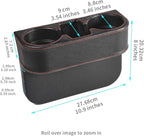 Black Multifunctional Car Cup Holder Car Seat Organizer Gap Filler Bottle Phone Storage Organizer