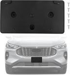 Front Bumper License Plate Frame Bracket Compatible with Ford Escape 2023 2024 2025, Black License Frame Holder Mounting Kit,