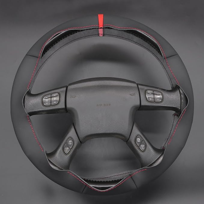 MEWANT Steering Wheel Cover for Chevy Silverado 1500/2500 / 3500 2003-2006 / Silverado 1500 2500HD 3500 Classic/Trailblazer Hand-Stitched Microfiber Leather Steering Wheel Wrap