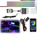 Interior Car Strip Lights Dreamcolor Acrylic Car Decorative Lights with APP Control Multicolor Internal Lighting Kit Music&DIY Function Ambient Fiber Optic Strip Valentine’s Day's Decor