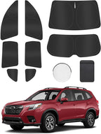 8PCS Window Shades for Forester 2019-2024 Accessories – Full Coverage Sun Shade for Side Windows, Rear Triangular & Windshield – UV Protection & Privacy for Camping, Napping, Relaxing