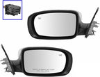 TRQ 2 Piece Driver and Passenger Side Mirror Assembly Set Electric Adjustment Heated No Memory Chrome Compatible with 2011-20