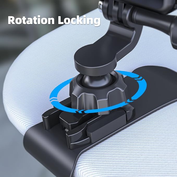SUREWO Car Sun Visor Mount, Quick Clip Sun Visor Mount with Universal Ball J Hook Compatible with GoPro Hero 13 12 11 10 9 8 7 6 5 Black,DJI Osmo Action 5 pro/4/3,AKASO and More