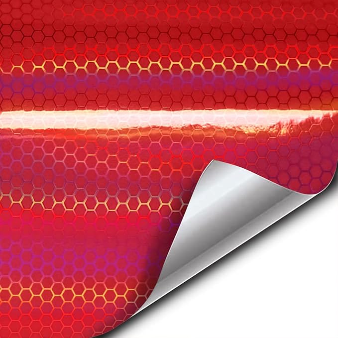 VViViD Bio HEX+ Air-Tint Headlight Vinyl Roll (12" x 60" (2 Pack), Micro Red)