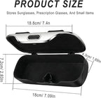 Sun Visor Sunglass Holder for Car, Protective Clip-on Sun Glasses Case for Car, Universal Sunglass Organizer for SUV, Sedan & Truck (Black)