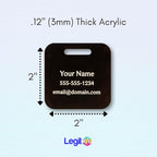 Custom Luggage Tags (3 or 6 Pack) - Personalized Unique Suitcase & Backpack Travel, Durable, Waterproof & Heavy Duty (Orange)