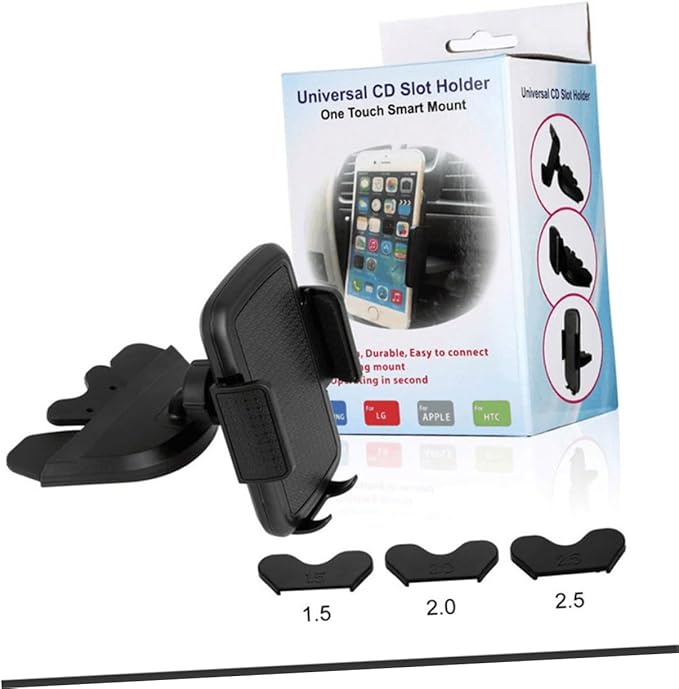 POPETPOP CD Slot Phone Holder for Car Rotation with Compatible with Smartphones Durable Design for Easy Installation