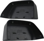 1 Pair Tow Mirror Cover Cap (Carbon Fiber) | For 2017-2024 Ford Super Duty F250 F350 F450 F550 Truck Accessories Replacement | Driver&Passenger Side Exterior Plastic Top Half Door Mirror Caps