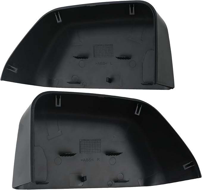 1 Pair Tow Mirror Cover Cap (Carbon Fiber) | For 2017-2024 Ford Super Duty F250 F350 F450 F550 Truck Accessories Replacement | Driver&Passenger Side Exterior Plastic Top Half Door Mirror Caps