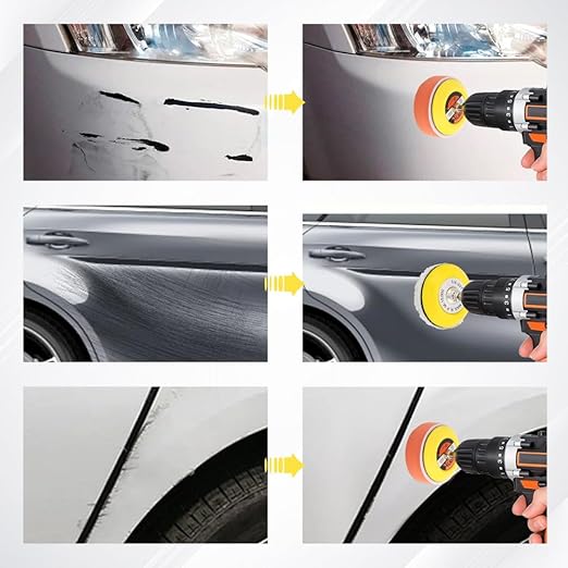 131Pcs Sanding Discs Drill Polishing Kit, 3 Inch Car Headlight Restoration Kit, 60 to 10000 Grits Wet Dry Sandpaper Buffing P