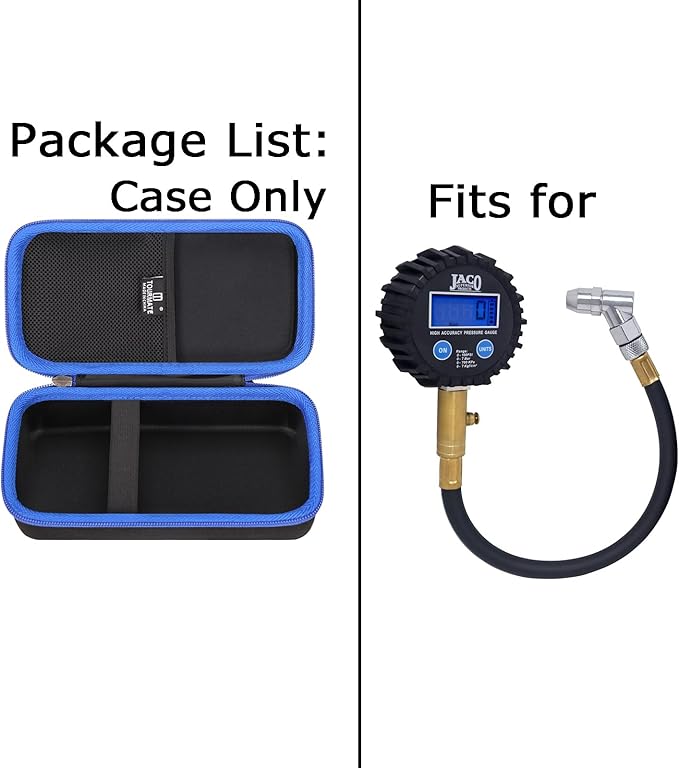 Hard Storage Case for JACO Superior Products/TIRETEK/AetralYB/ETENWOLF/VONDIOR Tire Pressure Gauge,Travel Case for Professional Accuracy - 60/100/200 PSI (Only Box)
