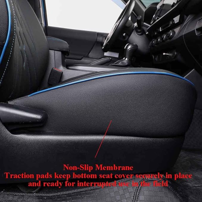 EKR Custom Fit Tacoma Car Seat Covers for Select Toyota Tacoma 2016 2017 2018 2019 2020 2021 2022 2023 Double Cab/Crew Cab -F
