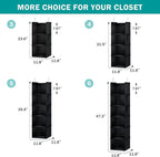 YOUDENOVA Hanging Closet Organizer, 4-Shelf Closet Hanging Storage Shelves, Black