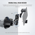 NEEWER Phone Holder for Your Car, 360° Rotating Vacuum Suction Cup Metal Cell Phone Mount Magic Arm Compatible with iPhone Samsung for UTV Windshield Skylight Glass Navigation Video Recording, PA136