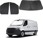 TINGLU Window Shades for Freightliner/Mercedes Benz Sprinter 1500 2500 3500 4500 2007-2026 Accessories Car Side Windshield Sun Shade Sun UV Rays & Privacy Protection for Camping 3PCS
