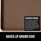GORILLA GRIP Waterproof Silicone Under Sink Mat with Raised Lip for Kitchen and Bathroom, 34 x 22 in, Cabinet Shelf Liner Sta