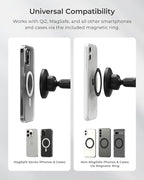 iOttie iTap 3 Magnetic Air Vent Car Mount Phone Holder with Magnetic Ring Adapter. Compatible with iPhone, Samsung Galaxy, Google Pixel, Huawei, LG, and All Qi Compatible Smartphones