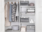 StorageWorks Closet Storage Bins, Large Storage Baskets with Clear Window and Handles, Foldable Fabric Organizer for Clothes,