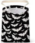 IRADA Car Trash Bag Hanging No Snap Small Garbage Bag for Car Back Seat Cute Printed One-Handed Strap Trash Bags Car Accessories-Halloween Bat Car Trash Bags