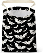 IRADA Car Trash Bag Hanging No Snap Small Garbage Bag for Car Back Seat Cute Printed One-Handed Strap Trash Bags Car Accessories-Halloween Bat Car Trash Bags