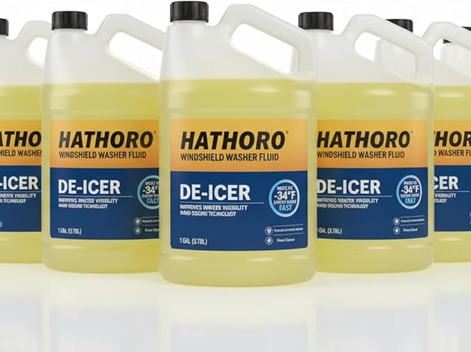 De-Icer Windshield Washer Fluid, -34°F Protection | 1 Gallon - 6 Pack