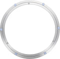 uxcell Aluminium Lazy Susan Turntable Bearing, 14 inch Round Rotating Bearing Turntable Base for Kitchen Dining Table（Base On