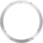uxcell Aluminium Lazy Susan Turntable Bearing, 14 inch Round Rotating Bearing Turntable Base for Kitchen Dining Table（Base On