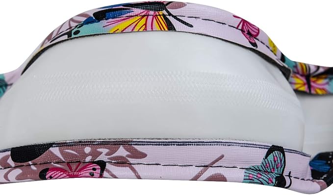 Outlet Pretty Colorful Butterfly Steering Wheel Cover, Universal 14.5-15 Inch Anti-Slip Leather Car Wheel Protector for Women