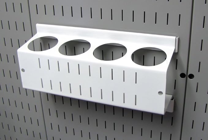 Wall Control 4 ft. Metal Pegboard Organizer - Standard Tool Storage Kit & Spray Can Holder Bracket for Pegboard & Slotted Too