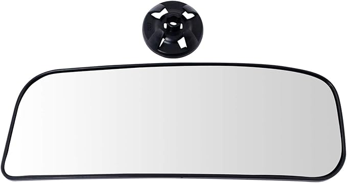 TRQ Driver Side Lower Mirror Glass Non Heated Snap On Compatible with 2012-2018 Nissan NV1500 NV2500 NV3500
