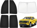 KUST Car Window Shades for Chevy Colorado 2023-2025 2026 Windshield Sun Shade Side Window Cover UV Block Privacy Protection Colorado Accessories for Camping Blackout Rear Back Full Set 5PCS