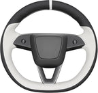 MEWANT DIY Stitching Real Leather Steering Wheel Cover Wrap for Tesla Model 3 Highland 2023-2025/Model Y 2025 Highland for Tesla Model 3/Model Y Accessories(3D Style)