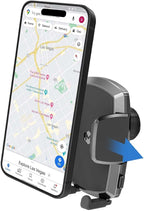 Simple Cradle Dash Mount - Upgraded Hands-Free Car Phone Holder - Thick Case Friendly Phone Holder for Car - Mount for Dash - Compatible with iPhone & Android – Black