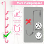 Over The Door Hooks, Metal Door Hooks for Hanging, Over The Door Purse Organizer for Coat Hanger, Back of Shower Door for Han