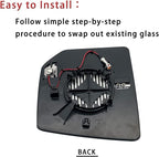 Passenger Side Heated Mirror Glass Replacement For Ford F150 2015 2016 2017 2018 2019 2020 - for Ford F150 Power Side Mirror with Blind Spot Detection System and Rear Holder