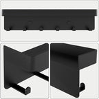 2 Pieces Key Holder for Wall Rustic Key and Mail Organizer 6 Key Hooks with Shelf Small Key Rack with Tray Adhesive Key Hange