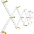 SKOLOO Hat Rack for Wall with 14 Hooks, Solid Wooden, Modern, Expandable Coat Rack Wall Mount for Coats, Hats, Bags, Baseball