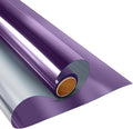KESPEN Window Privacy Film One Way Daytime Privacy Static Cling Sun Blocking Anti UV Reflective Window Tint for Home and Office, Purple-Silver, 17.5 Inch X 6.5 Feet