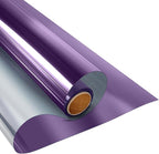 KESPEN Window Privacy Film One Way Daytime Privacy Static Cling Sun Blocking Anti UV Reflective Window Tint for Home and Office, Purple-Silver, 17.5 Inch X 6.5 Feet