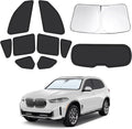 10pcs Car Window Shades for BMW X5 2019-2025, Full Car Window Covers for Privacy, Sunshades for X5 Front Rear Windshield Side Windows to Block UV and Protect Privacy