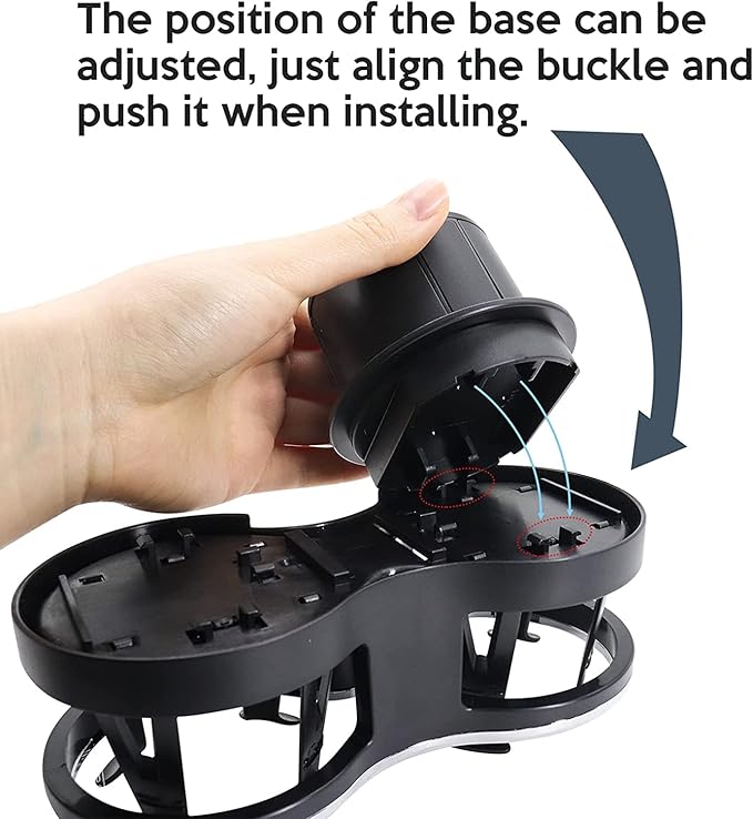 Car Cup Holder Expander 2-in-1 Drink Holder Extender Dual Cupholder Expander Organizer for 12-16oz Cups Cans Milk Ashtray