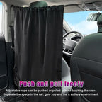 Car Divider Curtain, Automotive Privacy Blackout Divider Curtain for Sleeping & Camping, Removable Vehicle Sunshade Screen Blocks Heat, UV Rays, Universal Car Accessories